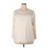 Ann Taylor LOFT Pullover Sweater: Ivory Tops - Women's Size 20 Plus