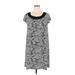 MICHAEL Michael Kors Casual Dress - Shift: Black Animal Print Dresses - Women's Size 1X