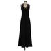 MICHAEL Michael Kors Casual Dress - Maxi V-Neck Sleeveless: Black Dresses - Women's Size Small