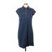 Anne Klein Casual Dress - Shirtdress: Blue Dresses - Women's Size 12