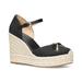 Michael Nori Espadrille Platform Wedge Sandals - Black - Michael Kors Heels