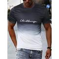 T-shirt da uomo vintage T-shirt a maniche corte con stampa sfumata 3D T-shirt da strada casual estiva T-shirt oversize da uomo