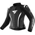 SHIMA Miura 2.0 Veste en cuir de moto pour dames, noir-blanc, taille 42 pour Femmes