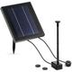 Uniprodo - Solar-Springbrunnen Sauerstoffpumpe Solarzelle Solar-Teichpumpe 250 l/h 3 w