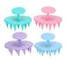 4pcs Silicone Shampoo Brush Shower Scalp Massager Pressure Relieve Hair Washing Comb