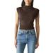 Amara Ruched Cowl Neck Rib T-shirt