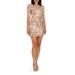 Maddox Sequin Floral Cocktail Minidress
