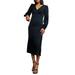 Tasha Long Sleeve Satin Midi Dress