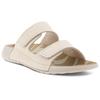 Pantolette ECCO "COZMO W", Damen, Gr. 37, beige, Nubukleder, sportlich, Schuhe, Sommerschuh, Schlappen mit zwei Klettverschlussriemen