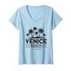 Damen Venice Beach Kalifornien T-Shirt mit V-Ausschnitt