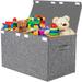Toy Box Chest Storage Organizer for Boys Girls - Large Kids Collapsible Toy Bins Container with Lids and Handles for Bedroom Playroom Nursery Clothes Stuffed animals ( Grey)
