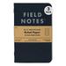 Field Notes 3-Pack Pitch Black Memo Books (3.5 X 5.5 ) Ruled 48 Pages | Thin Pocket Sized EDC Notebook With 90 GSM Paper & Paperback Cover | Work Notebooks For Note Taking | Made in the USA