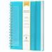 Yoment Spiral Notebook College Ruled A5 Spiral Bound Journal 160 Pages Thick Paper Plastic Hardcover Spiral Notebook 5x7 Wire Bound Notebooks for Note Taking School Office Supplies Teal