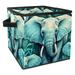 KLURENT Elephant Animal Toy Box Chest Collapsible Sturdy Toy Clothes Storage Organizer Boxes Bins Baskets for Kids Boys Girls Nursery Playroom