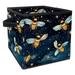 KLURENT Sky Bees Toy Box Chest Collapsible Sturdy Toy Clothes Storage Organizer Boxes Bins Baskets for Kids Boys Girls Nursery Playroom