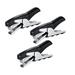 3 Pieces Heavy Duty Plier Stapler Office Stapler Hand Hold Stapler 50 Sheet Capacity Desk Stapler for Home School Black