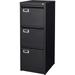 3 Drawer File Cabinet with Lock Metal Vertical File Cabinet Office Home Narrow File Cabinet for A4 Legal/Letter Size Assembly Required (Black 3 Drawers-Vertical)