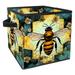 KLURENT Sky Bees Toy Box Chest Collapsible Sturdy Toy Clothes Storage Organizer Boxes Bins Baskets for Kids Boys Girls Nursery Playroom