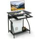 leecrd 27.5â€� Laptop Table Computer Desk for Small Spaces with Pull-out Keyboard Tray