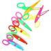 6pcs Stainless Steel Blades Kids Cutting Tools Artistic Scissors Scrapbooking Scissors Paper Edger Scissors Photo Album Supplies Diy Craft Scissors Kids Scissors Manual Stick Child