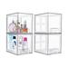 4 Pack Stackable Makeup Organizer Storage Drawers 6.6 Tall Acrylic Bathroom Organizers Clear Plastic Storage Bins For Vanity Undersink Kitchen Cabinets Pantry Organizationand Storage Boxes
