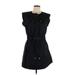 Banana Republic Casual Dress - Mini Collared Sleeveless: Black Dresses - New - Women's Size 12 Petite