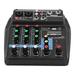 Professional Stage Mixer 4-Channel Audio Mixer Sound Board Console System Recording Mixers Stereo Mixer Stage Equipment with USB Cord and Plug 100~240V(US Plug) Mixer