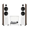 Fluance RT81+ Turntable (White) and Ai81 Tower Speakers (White Walnut) Bundle: High Fidelity Vinyl Playback & Powerful Stereo Sound Integrated Amplifiers
