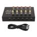 Stereo Mixer Professional 2 Input 10 Output 3.5mm Interface Digital Sound Mixing Console for Recording Live Streaming