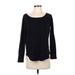 Victoria's Secret Pink Thermal Top Black Solid Boatneck Tops - Women's Size X-Small