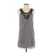 Banana Republic Casual Dress: Gray Dresses - Women's Size 0 Petite