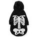 Coomour Halloween Pet Dog Cat Skull Hoodies Glowing Skeleton Bones Costume Outfit for Dogs Cats (XL)