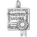 Sterling Silver Master s Degree Diploma Graduation Charm Item #42092