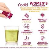 Root d - Powder Multivitamin For Women - With 25 Vitamins & Minerals | Vitamin A C D E B12 B6 K Iron Probiotics Electrolytes Organic Super Greens | Natural Acai | 24 Effervescent Stick Packs
