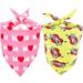 Yileqi I Love My Mom Dog Bandanas 2 Pack Reversible Pet Scarf for Boy and Girl Premium Durable Fabric Mothers Day Bandana for Small Medium Large and Extra Large Dogs (X-Large)