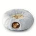 2 in 1 Foldable Cat Tunnel Bed 1 Piece CreativeCollapsible Soft Warm Plush Cat Bed Winter CatBed for Indoor Outdoor Use Pet Supplies forDaily Use Cat Products Cat Supplies PetProducts