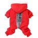 CUSSE Keep Your Pup Warm and Stylish Solid Sweatshirt Pet Clothes and Sweater Coat All In One - Perfect for Winter and Cool Summer Nights! Red Xs