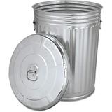 Trash can with lid - Pre-Galvanized Trash Can with Lid Round Steel 20gal Gray Sold as 1 Each - Metal Trash can - Outdoor Garbage can with lid - Galvanized Trash can with lid.