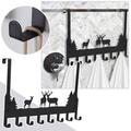 Ewgqwb Hooks For Hanging Over The Door Hook Hanger Metal Over The Door Decorative Organizer Rack With 8 Hooks For Hanging Towel Coat Clothes Hat Bag Behind Back Of Door