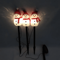 Outdoor Solar Christmas Lights Set of 3 Snowmen for Patio Yard Garden Lawn Christmas Decorations