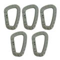 5pcs 8.5cm Tactical Backpack Buckle Fast Tactical Carabiner Plastic Hook D Shape Mosqueton EDC Gear For Outdoor Camping