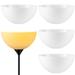Qumonin 4pcs White Plastic Lamp Shades for Torchiere Floor Table and Ceiling Lights