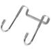 Qumonin 2 Pack Over Cabinet Door Double Hooks Strong Stainless Steel Multiple Use S Shaped Hanging Over The Door Hooks Use for Kitchen Cabinet Drawer Bathroom Wardrobe Office