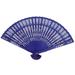 Zonh Chinese Sandalwood Folding Hand Fan for Events (Blue)