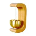 kowaku Wooden Door Bell Wind Chime Ornament Brass Bell for Barn Door Multifunctional Yellow