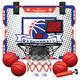 Kids Basketball Hoop Indoor 4 Balls Toddlers Basketball for Boy Girl with Electronic Scoreboard Suction Cup Door Room Wall Mounted Mini Basketball Hoop Goal Toy Gift for Age 3 4 5 6 8 9 10