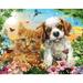 Bits and Pieces - 100 Piece Large Piece Family Jigsaw Puzzle for Adults & Kids - 15 x 19 - Kitten & Puppy - 100 pc Cute Baby Animals Dog Cat Jigsaw by Adrian Chesterman