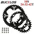 104/64 BCD Bicycle Chainring 22T 24T 26T 32T 38T 42T 44T MTB Chainring 9S 10S Mountain Bike Chainwheel Bicycle Parts 10S(24-32-42T)-42ST