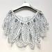 Vintage Sequin Beaded Evening Cape Bridal Shawl for Women - Cheongsam Classic Shawl with Leaf Lace and Sequins