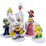 Super Mary Action Figures Toys 8 Pcs/Set Mario Bros Action Figures Super Mary Princess Mushroom Mario Toys Series Characters Collectibles Cake Decoration Party Supplies Gifts for Kids Fans